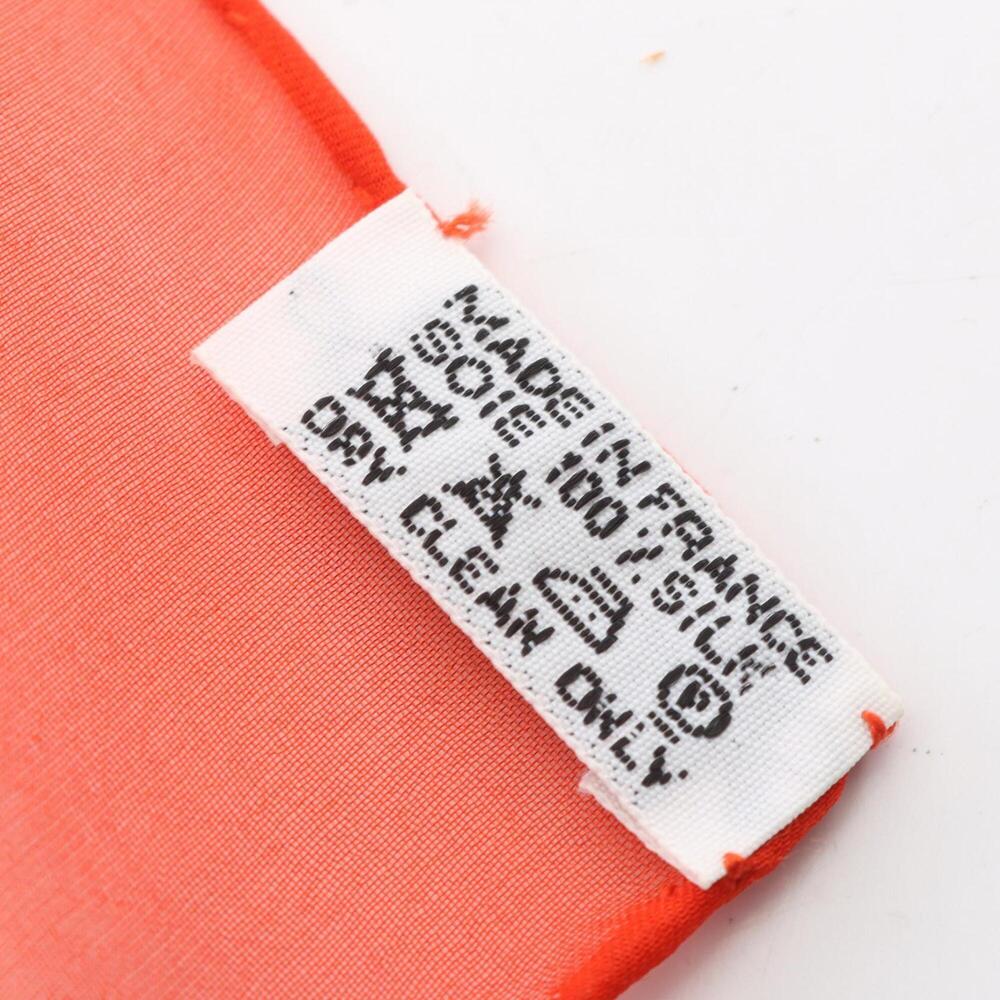 HERMES Red Silk Scarf - Picture 4 of 7